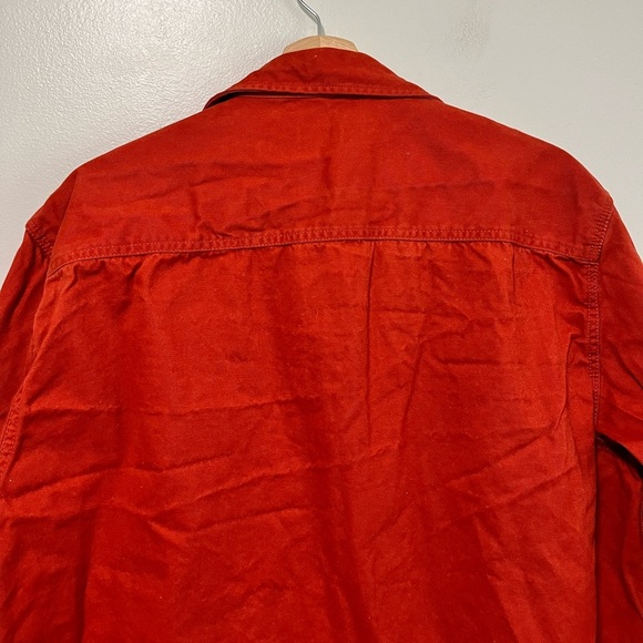 Nevada Rust Red Utility Button-Up Shirt Jacket L Military-Inspired Workwear - Picture 6 of 12